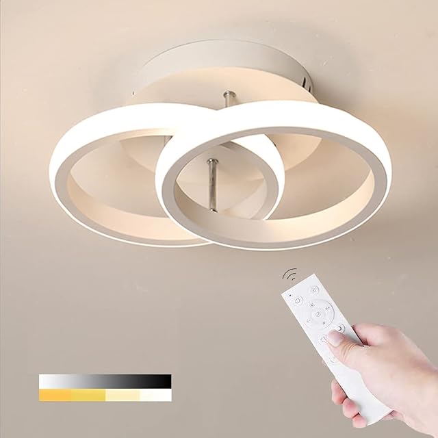 LED Acrylic Ceiling Light Modern Creative Ceiling Lamp for Bedroom Kitchen Loft Aisle Hall Balcony Stair Garden Lighting Fixture,22W Dimmable (White)