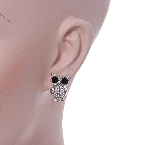 Juego de colgante de búho Avalaya con pendientes negros, el regalo ideal de aniversario 5