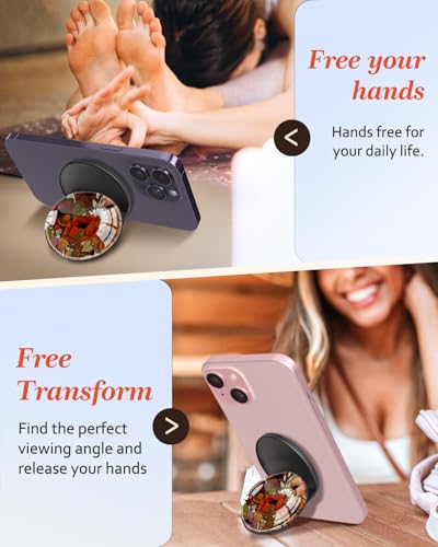 Image of Magnetic Phone Grip, Cute Finger Grip Phone Stand, Mushroom