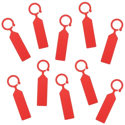 QUARKZMAN Etiquetas De Plástico Impermeables Para Plantas, 200 Pcs Etiquetas Colgantes Para Plantas De 4.3 Pulgadas, Marcadores Colgantes De Colores Para Plantas De Interior (Rojo)