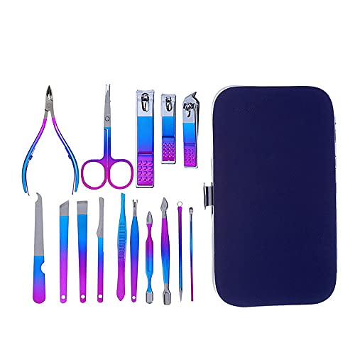 Manucure set en acier inoxydable avec 15 outils de haute précision