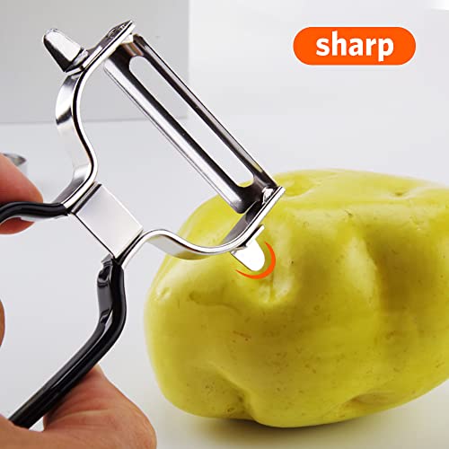 Kitchen Vegetable Peeler, Ulwae Ultra Sharp Potato Peeler, Y Peeler With Non-Slip Handles For Left And Right Hand, Apples Carrots Cucumbers, Dishwasher Safe #TOP4