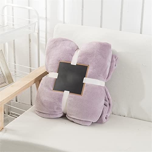 Lukery Couverture Flanelle Hiver, Jete de Canapé Douillette & Confortable Couverture Douce Microfibre pour canapé, lit (70x100,Rose-Violet)