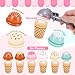 Wooden Ice Cream Toys for Toddlers 3-5, Kids Wooden Toys Play Kitchen Accessories, Play Food Sets for Kids Kitchen, Pretend Play Toys Gifts for 3 4 5 Year Old Girls Boys Birthday Christmas