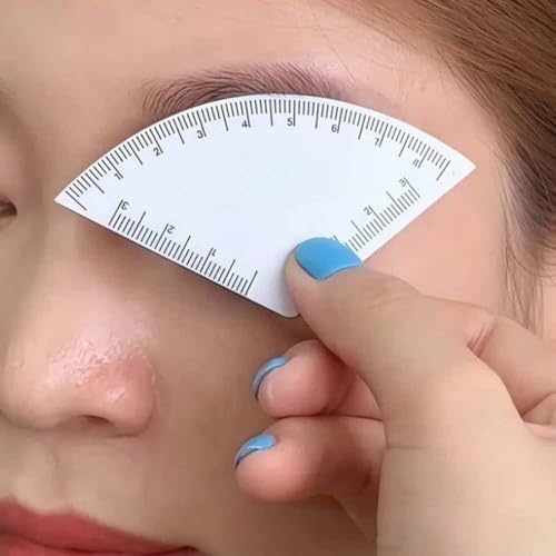 1分速い眉形デザイン補助ツール 三点位置決め目盛り眉定規 アーチ眉測定カリパス 眉の定規 眉描き補助器 初心者眉墨師向け 初心者日常 美容院用 化粧道具 再利用可能 眉墨サロン