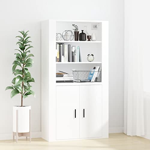 Armoire murale pour vaisselle en contreplaqué blanc meuble chic robuste - 7