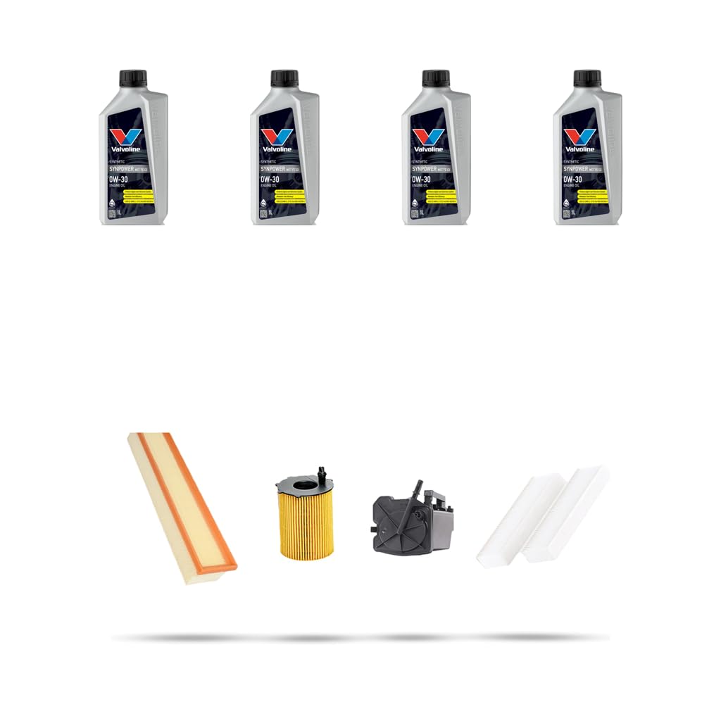 Kit tagliando 4 FILTRI e 4L OLIO compatibile con Peugeot 3008 1.6 HDI 80kw 2009