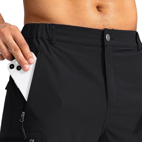 Shorts clásicos cargo para hombre con bolsillos con cierre miniatura 2