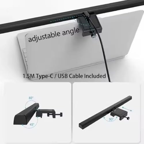 Image of LED Monitor Light Bar, USB Powered Screen Light with 3 Color Modes, Stepless Brightness Control, Eye-Caring Monitor Lamp, Touch Control, Auto-Off Timer, Adjustable Clip-On Light for PC, Laptop