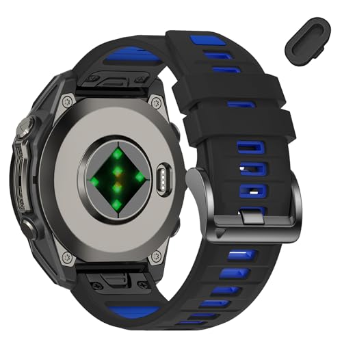 Image of 26mm Watchbands Compatible With Garmin Fenix 8 Pro /Quatix 8 51mm /Fenix 7X Pro /7X /6X Pro /6X /5X Plus /5X /3 HR,Silicone Quick-Fit Strap for tactix 8 51mm /7 pro /Enduro 3 2 /Descent Mk3i-51mm /Mk2i