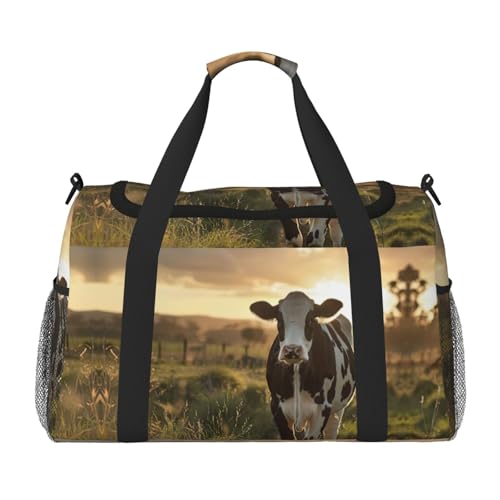 Bolsa de viaje de vaca lechera para natación y piscina con amplio espacio impermeable
