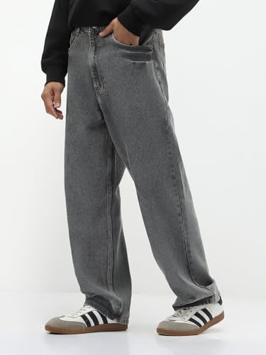Image of Urbano Fashion Men's Loose Baggy Fit Cargo Carpenter Jeans with 6 Pockets Non-Stretchable