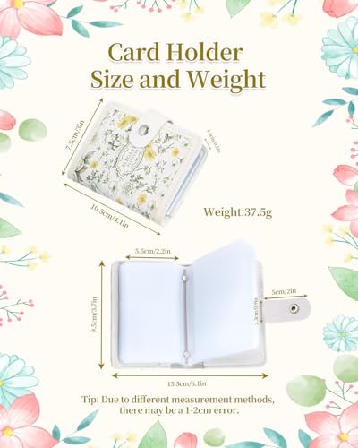 Credit Card Holder, Leather Card Case Card Organizer Case with 22 Card Slots, Minimalist Card Case Wallet with Snap for Men and Women (style 1)2