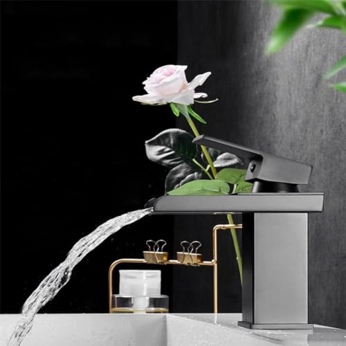 Mitigeur de lavabo cascade en laiton noble et céramique durable LWX - 4