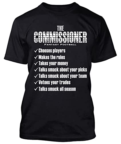 New Generation Apparel Fantasy Football Commissioner Shirt (Black, S)