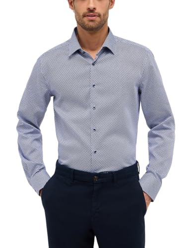 Chemise sergé imprimé homme ETERNA coupe ajustée slim