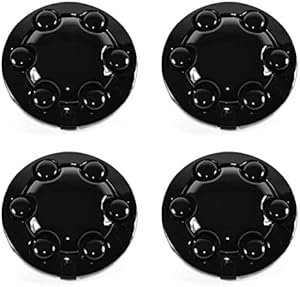 BB Auto Set of 4 New Black Wheel Hub Center Caps Replacement for 1991-1996 Dodge Dakota Pickup Truck