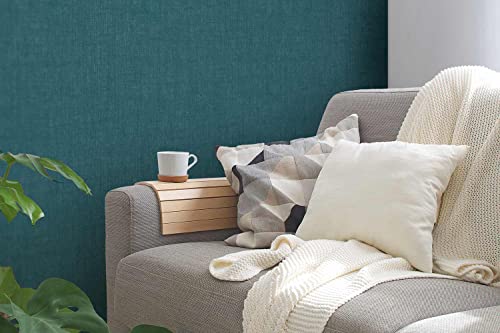 Papier peint intissé bleu mat pour masquer les défauts du mur