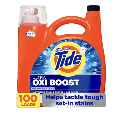 Tides Ultra Oxi Boost Liquid Laundry Detergent, 100 Loads, 128