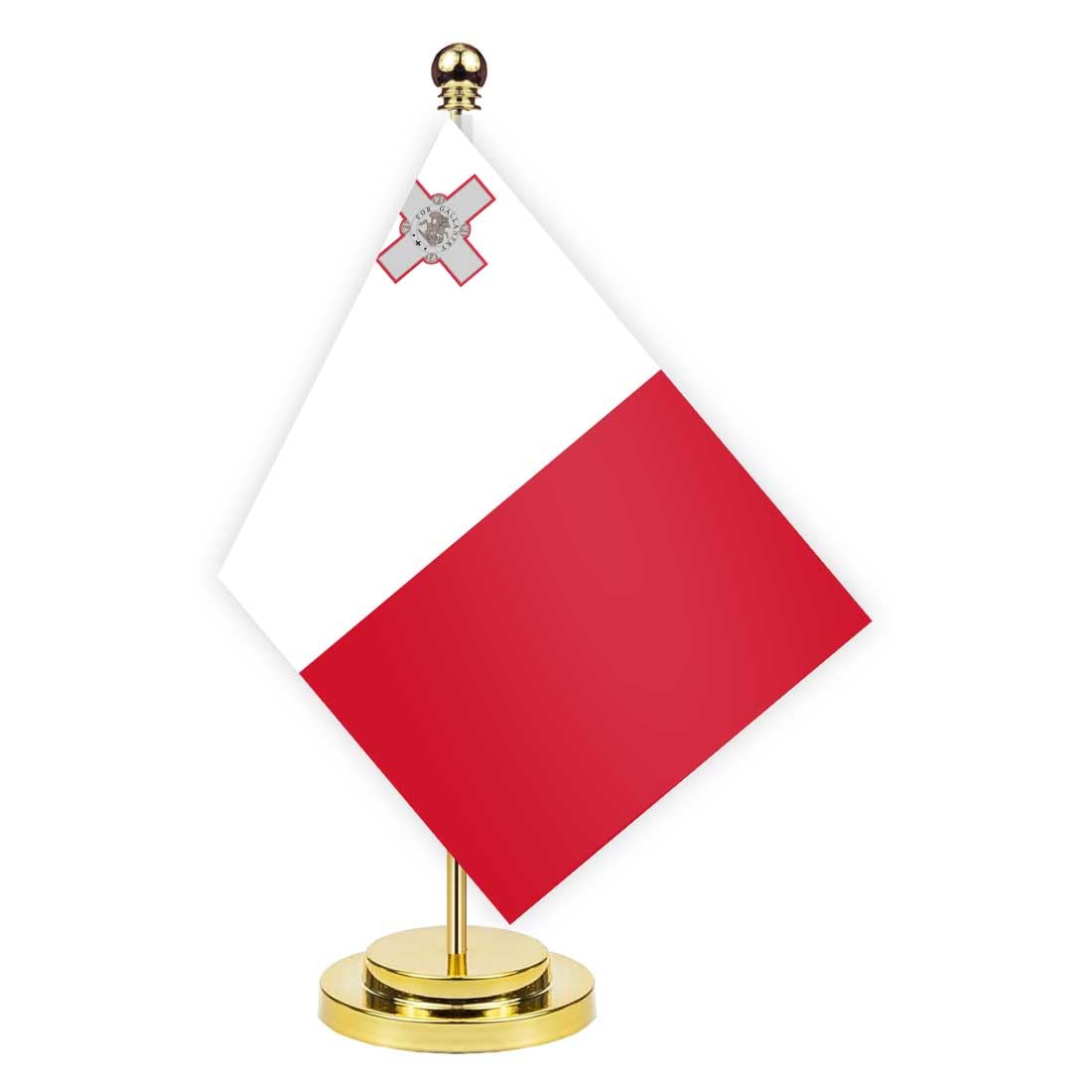 Malta Desk Flag,12 inch Small Maltese Indoor Banner,Small Printing Decor For Office Home Classroom Table — image 1