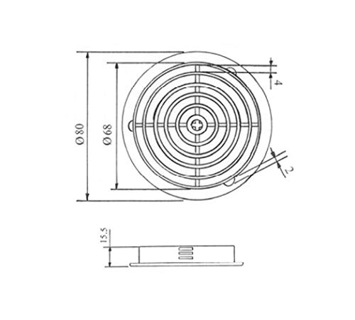 4 X Brown Plastic 70mm Round Soffit Air Vents/UPVC Push Fit Eaves Disc