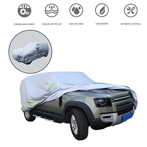 Image of Car Cover Waterproof All Weather Compatible with Land Rover Defender 110 2020-2024，Car Cover Sun Hail UV Snow Dust Protection Exterior Protection Cover (Land Rover Defender 2020-2024)