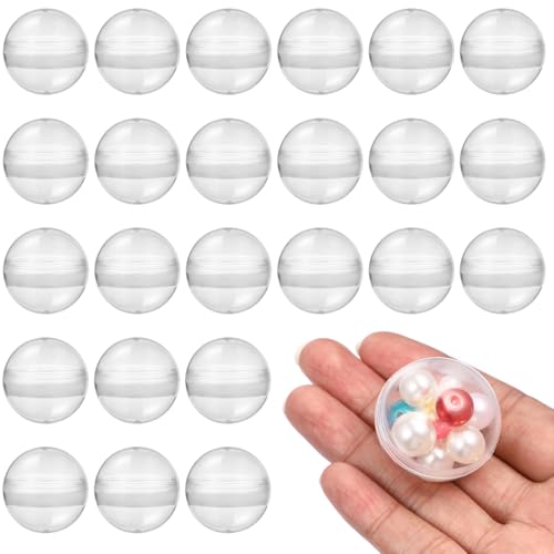 Ciieeo 100 Stück Automatenkapseln 32 Mm Durchscheinende Runde Kapseln Nachfüllbare Kugeln Für Kaugummiautomaten Geschenkbehälter Party Dekoration Kinder Spielzeug Krallenmaschine