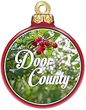 Door County with Cherries Christmas Tree Ornament