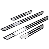 PAPEP Protector de Umbral Puerta Coche para MG GS 2017-2023, 4 Piezas en Acero Inoxidable Autoadhesivo Antiarañazos Antideslizante