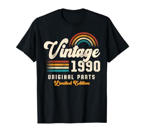 Vintage 1990 Pièces Originales 35ème Anniversaire Retro T-Shirt