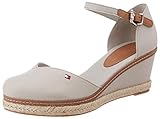  Tommy Hilfiger Damen Basic Closed Toe MID Wedge Peeptoe Sandalen, Beige (Stone Aep), 41 EU