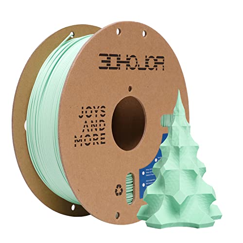 3DHoJor Matte PLA Filament 1.75mm Matte Green, PLA 3D Printer Filament, 1kg...
