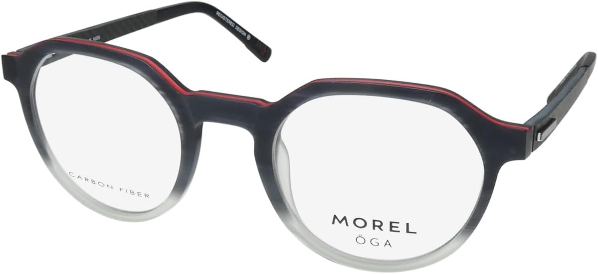 MOREL Oga 10219o Eyeglass Frame/Glasses Carbon Fiber Ultra Durable & Lightweight Materials French Designer