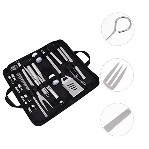 Set portátil de accesorios para barbacoa de acero inoxidable miniatura 7