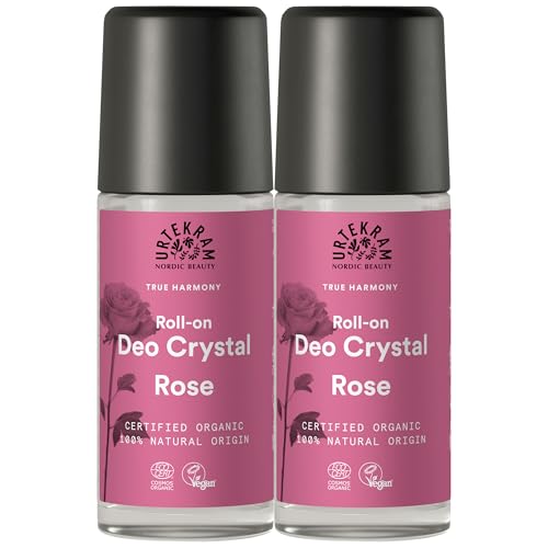 Image of (2 Pack) - Urtekram - Rose Crystal roll on deodorant | 50ml | 2 PACK BUNDLE