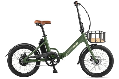 FabricBike Volt - Bicicleta Electrica Plegable, Bici Electrica Adulto 20 Pulgadas, Ebike, Motor de 250W, 36V 10Ah Batería Extraíble, Velocidad 25KM/H (Cayman Green Plus)