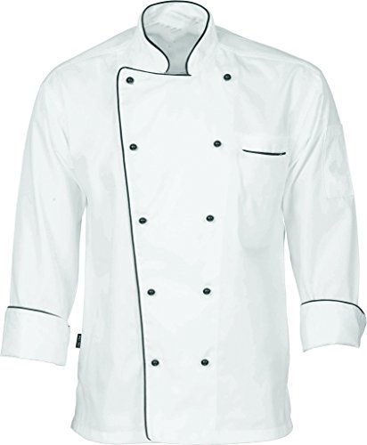 MixStuff Men's White Full Sleeves Small Chef Coat's (Chef Ja...