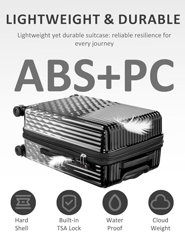 Image of Luggage Sets 2 Piece，PC+ABS Expandable Suitcases with Wheels
