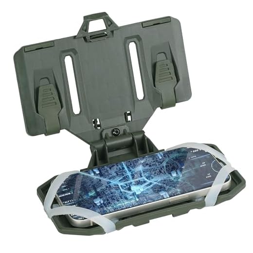 Tactical Phone Holder for Plate Carrier Vest, Quick Release & Adjustable Phone Mount, Compatible with 4.7-6.7 inch Smartphones, Durable Tactical Accessories for Outdoor Enthusiasts Ranger Green