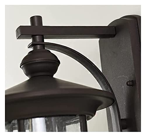 Lanterne extérieure E27 applique murale jardin étanche noire 33cm - 5