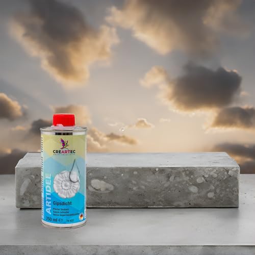 CREARTEC wasserfester Gipsdicht - ideal zum Abdichten von Gips, Beton, Stein, … - 250ml - Made in Germany