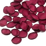 Hadwoer 200Pcs Artificial Flowers Burgundy Rose Petals, Beautiful Realistic Scatter Rose Petals for