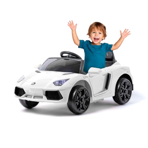 Coche Eléctrico Infantil 12v, Blanco