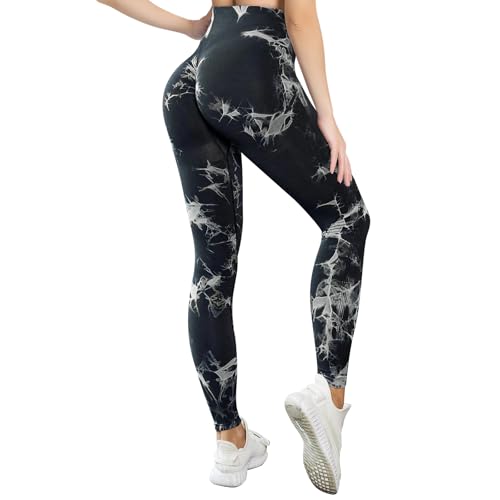 Zhiaek Mallas Deporte Mujer Push Up Leggins Deportivos Mujer Cintura Alta Pantalones Yoga Elástico Opaco Mayas Deportivas Control de Barriga para Yoga Running Fitness Training