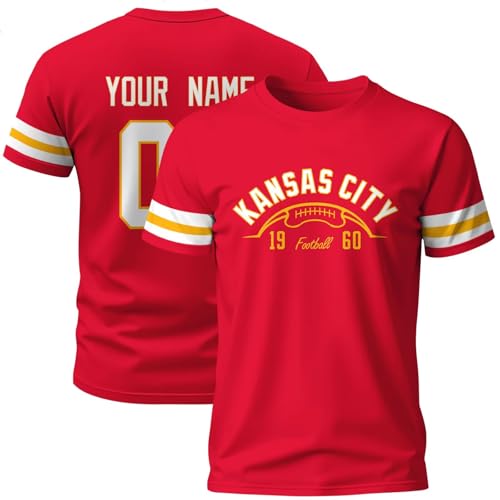 Image of ANTKING T-Shirt Custom Name Number Crewneck Short Sleeve for Men Youth Gifts
