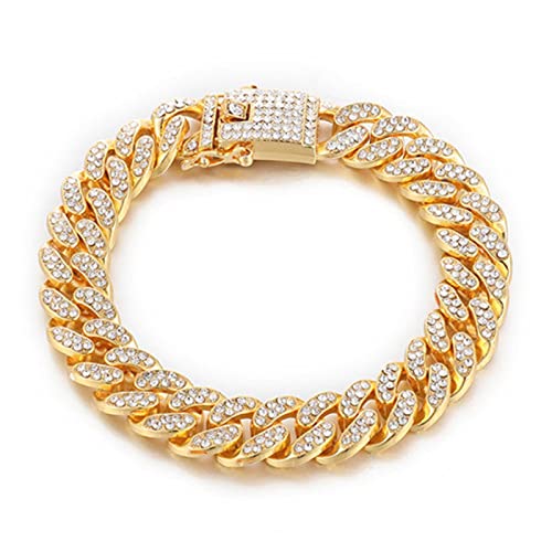 Chaîne cubaine argenteé strass fini les bijoux ternes avec ce set rappeur brillant