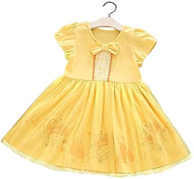Amazon Co Jp ベル ドレス 普段着 ディズニー プリンセス ドレス 美女と野獣 子供服 コットン ディズニーランド イエロー 90 服 ファッション小物