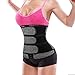 Produktbild Frauen Neopren Korsett Taille Trainer Workout Sauna Schweiß Trimmer Cincher Bauch Slimmer mit 3 Gürtel (Grau Taille Trimmer mit 3 Gürteln, L)