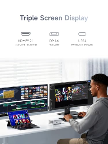 Image of MINISFORUM UM750L Slim Mini PC, AMD Ryzen 5 7545U(6C /12T, Up to 4.9GHz), Mini Computer 32GB LPDDR5 RAM 1TB SSD, Triple Display USB4 /HDMI /DP, 2.5G LAN, USB3.2, WiFi 6E, BT5.2, Radeon 740M, Office Home