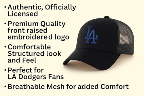 Gorra Trucker Malla Los Angeles Negra Ajustable miniatura 6
